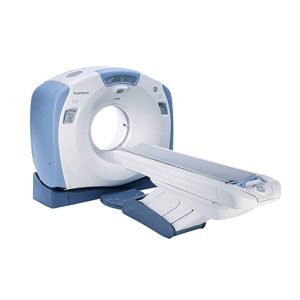 GE Healthcare BrightSpeed Elite CT scanner brochure cover reading 'Make every study exceptional'