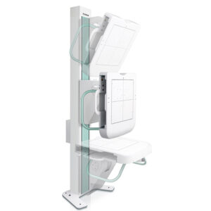 Fujifilm FDR Clinica-T digital radiography system with wall stand, tube head, and table