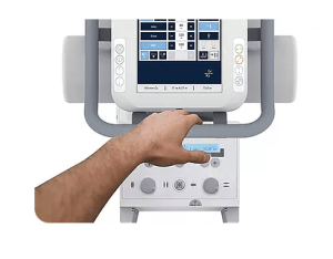 Del Medical FMT-18 digital radiography system with table, tube head, and wall stand