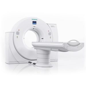 Siemens Somatom Definition CT scanner, angled view product photo
