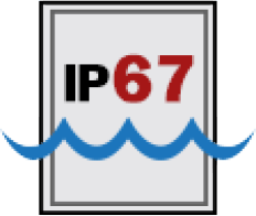 IP67 icon indicating the Vivix-S detector's water and dust resistance rating