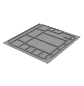 Rendered wireframe view of the FDR D-EVO III detector's internal frame structure