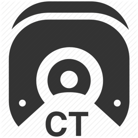Icon of a CT scanner labeled 'CT'