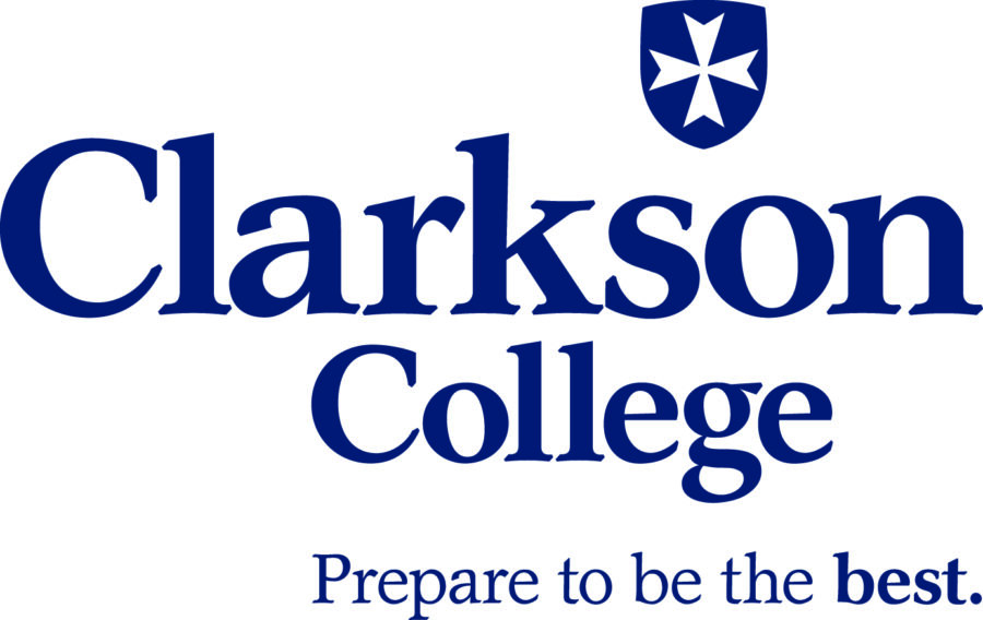 Clarkson College logo with shield crest and the tagline Prepare to be the best