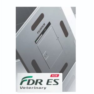 Fujifilm FDR ES 35G DR Room Retrofit flat panel detector, angled view with "FDR ES Veterinary" label