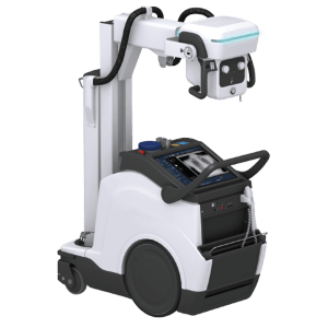 Odyssey Mobile System portable X-ray unit with overhead tube arm and touchscreen control panel