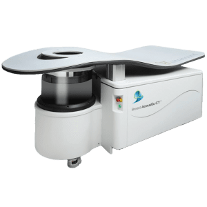 QT Imaging Breast Acoustic CT scanner, angled view