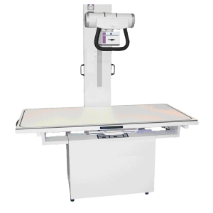 AV30HF veterinary X-ray system with overhead tube column and imaging table