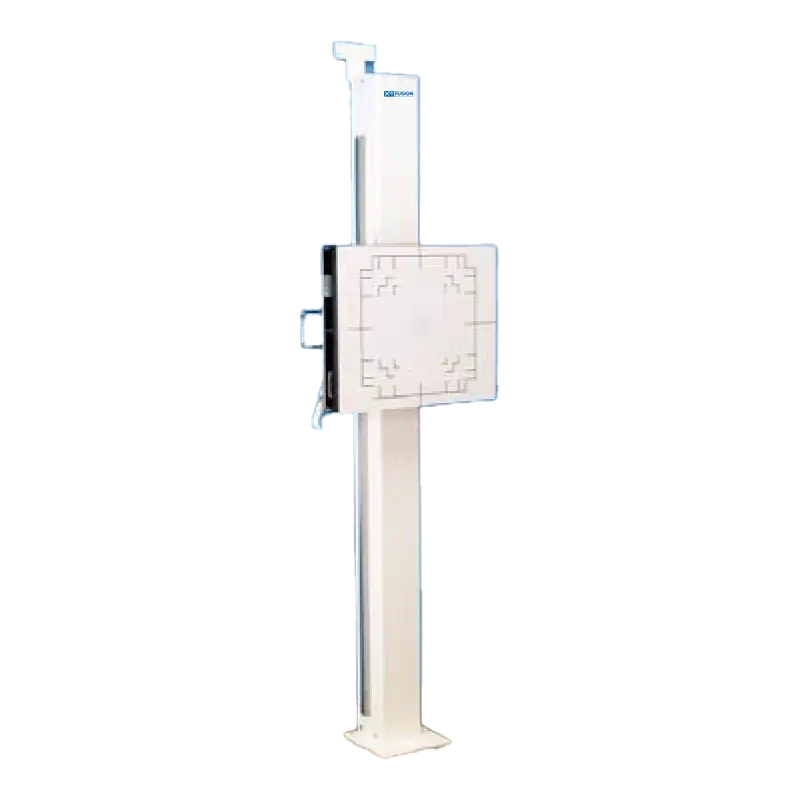DC-1 wall-mounted wireless detector stand, front view showing the vertical column and positioning bracket