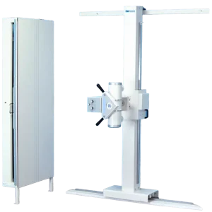 DC-3 ceiling-mounted X-ray system with overhead tube crane and detector stand