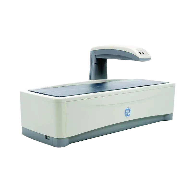 GE Lunar DEXA bone densitometry table with overhead scanning arm