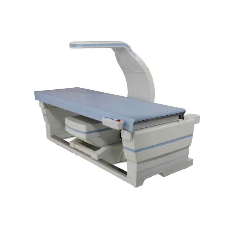 Hologic DEXA bone densitometry exam table with overhead scanning arm