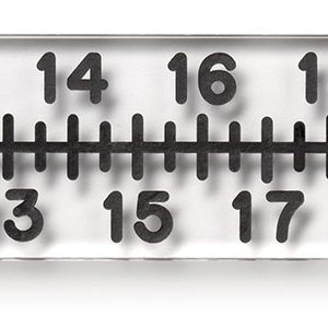 Clear acrylic radiopaque extremity ruler with centimeter markings