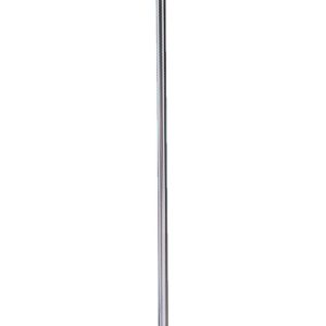 Chrome four-leg IV pole on casters with dual hooks and twist-lock height adjustment