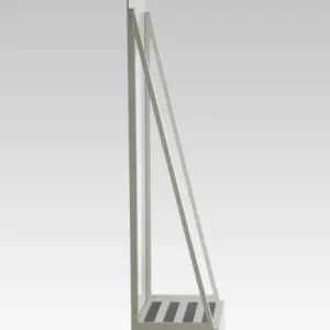 Stitching platform with handles, angled floor stand for panoramic X-ray positioning