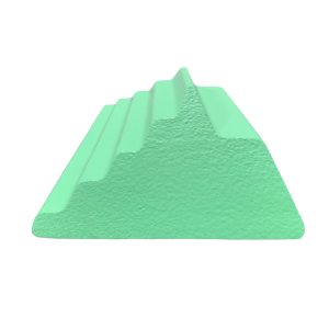 Green coated foam stepped pyramid wedge for adult oblique finger block positioning