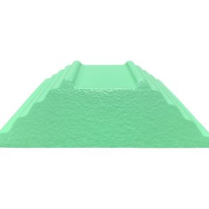 Green coated foam stepped wedge sponge for pediatric bilateral finger block positioning
