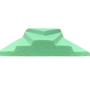 Green coated foam stepped wedge sponge for pediatric lateral finger block positioning