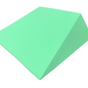 Green coated foam wedge sponge at a low 21-degree angle