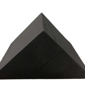 Dark gray closed cell foam wedge sponge at a 45-degree angle