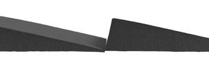 Pair of low-angle dark gray closed cell foam wedge sponges