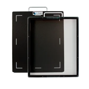 Two weight-bearing protective covers for cassettes or wireless panels, shown stacked