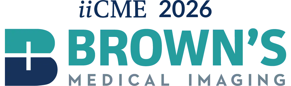 iiCME 2026 Brown's Medical Imaging logo in teal and navy
